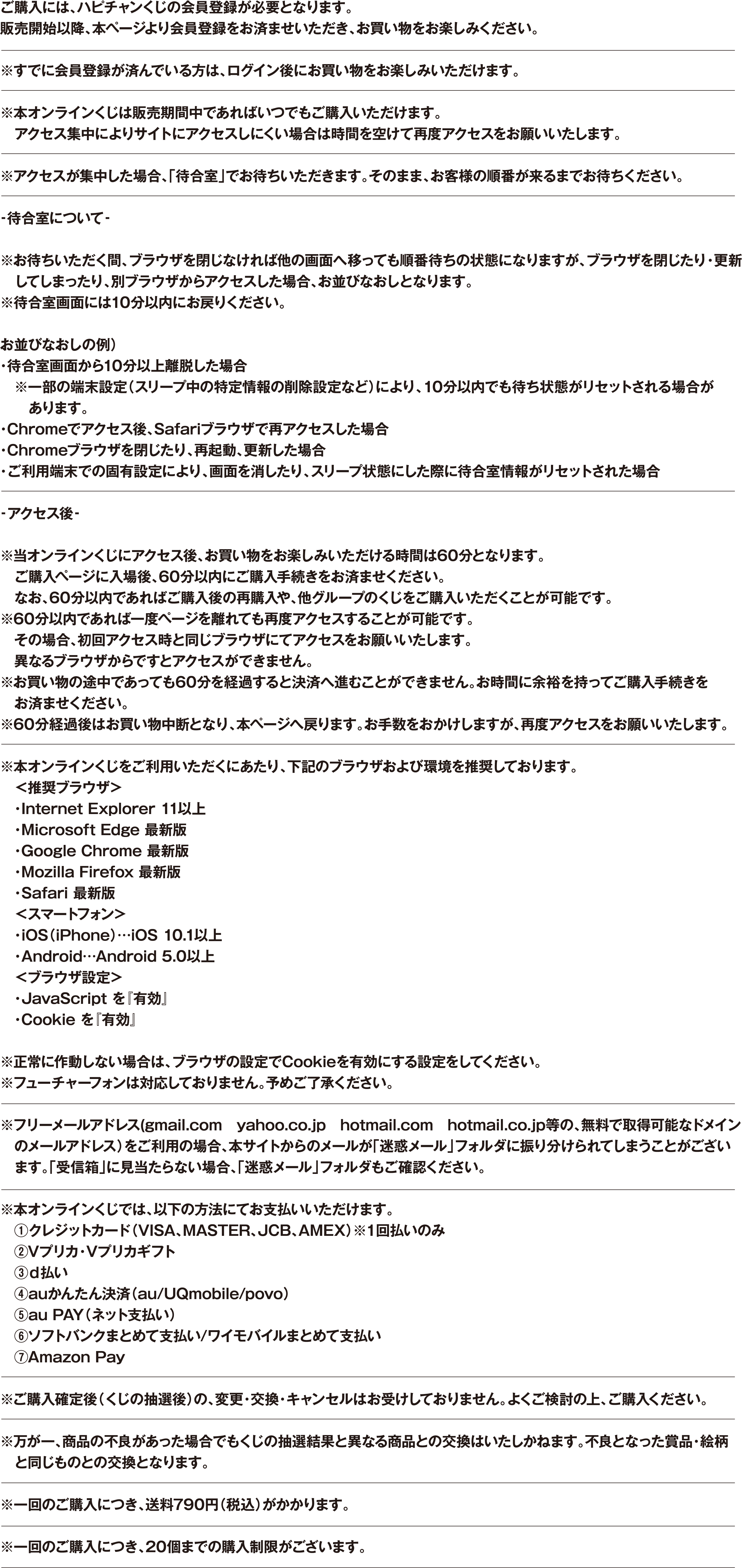 ご注意事項詳細